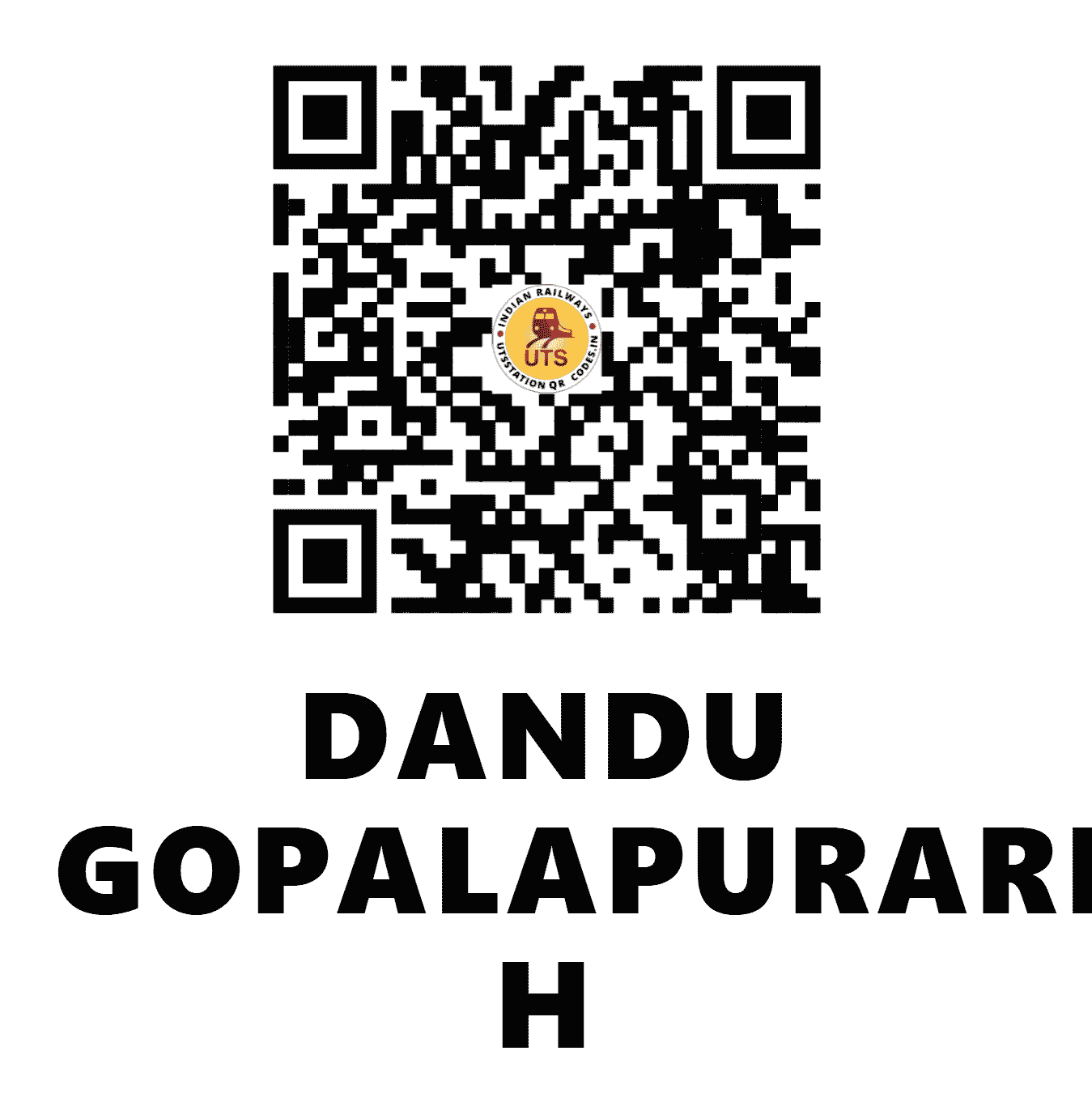 UTS QR Code for DANDU GOPALAPURARN H - DGB - EO (ANDHRA PRADESH)